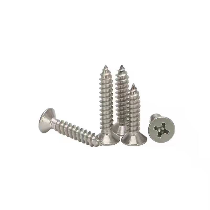 201 stainless steel countersunk head self-tapping screw flat head self-tapping screw custom cross self-tapping